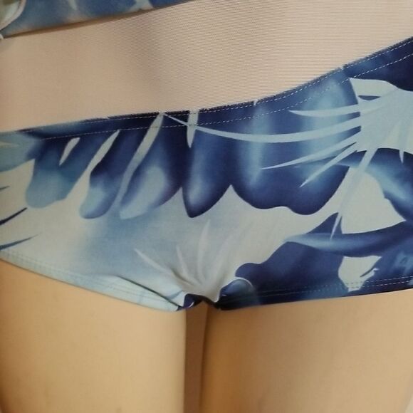 Vintage Jantzen Tropical Blue Retro Mod One-Piece Swim Bathing Suit - Picture 7 of 15